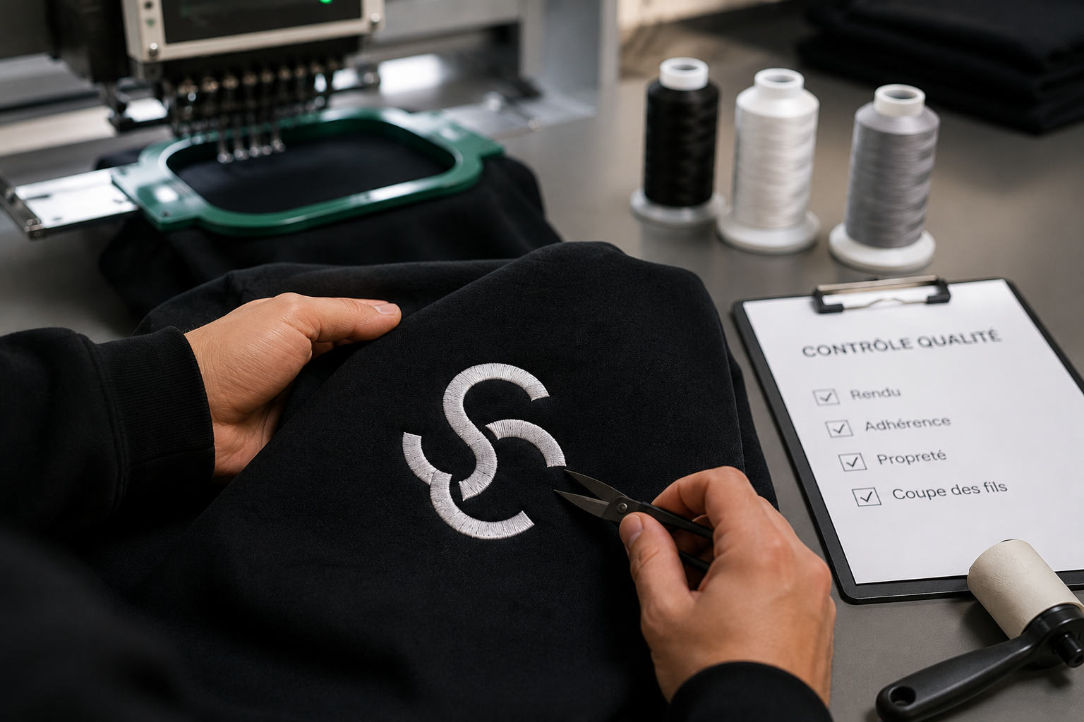 Contrôle qualité broderie